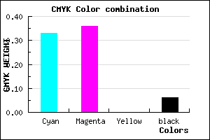 #A19AF0 color CMYK mixer
