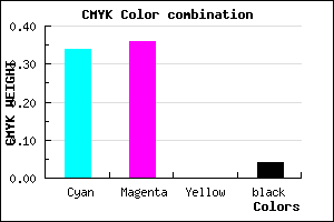 #A19DF5 color CMYK mixer