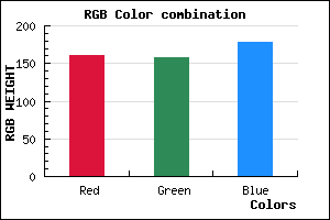 rgb background color #A19EB2 mixer