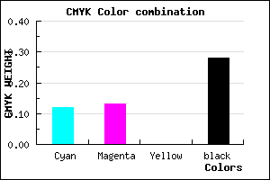 #A19FB7 color CMYK mixer