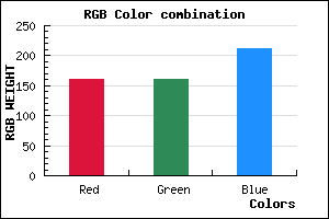 rgb background color #A1A0D4 mixer