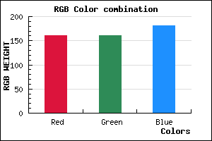 rgb background color #A1A1B5 mixer
