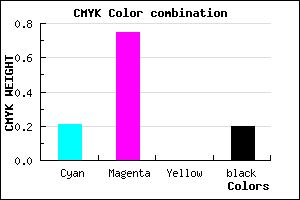 #A134CC color CMYK mixer