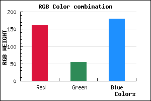 rgb background color #A136B4 mixer