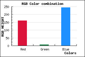 rgb background color #A107F5 mixer