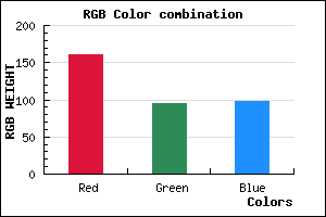 rgb background color #A15F62 mixer