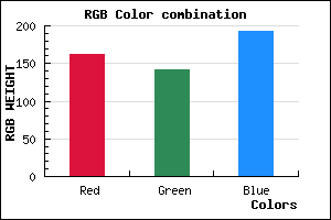 rgb background color #A28EC0 mixer