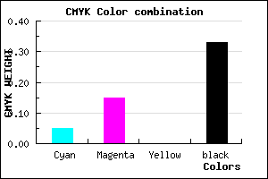 #A291AB color CMYK mixer