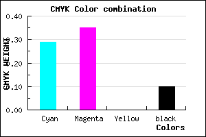 #A294E5 color CMYK mixer