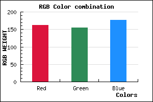 rgb background color #A29BB0 mixer