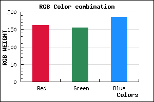 rgb background color #A29BB9 mixer