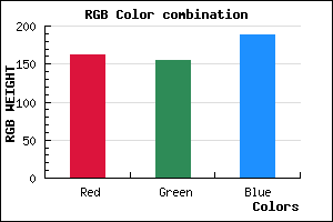 rgb background color #A29BBC mixer