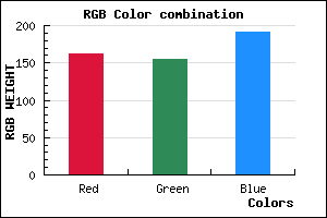 rgb background color #A29BBF mixer