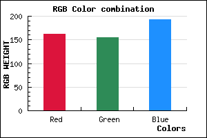rgb background color #A29BC0 mixer