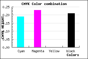 #A29BC9 color CMYK mixer