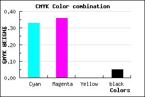 #A29BF1 color CMYK mixer