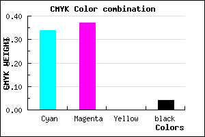 #A29BF6 color CMYK mixer