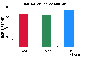 rgb background color #A29DB9 mixer