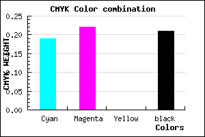 #A29DC9 color CMYK mixer