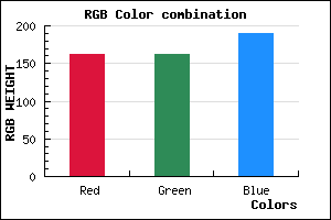 rgb background color #A2A2BE mixer