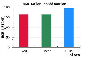 rgb background color #A2A2C1 mixer
