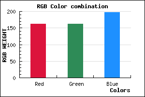 rgb background color #A2A2C5 mixer