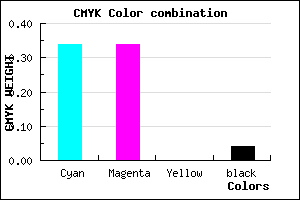 #A2A2F4 color CMYK mixer