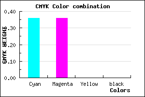 #A2A2FE color CMYK mixer