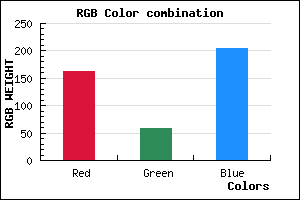 rgb background color #A23BCD mixer