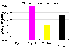 #A2537F color CMYK mixer
