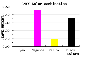 #A25793 color CMYK mixer