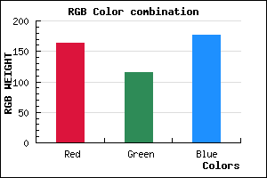rgb background color #A374B0 mixer