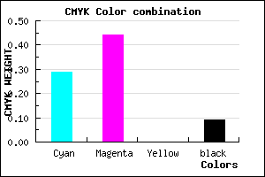 #A381E7 color CMYK mixer