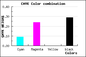 #A388B4 color CMYK mixer