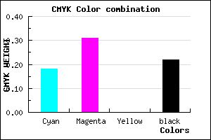 #A389C7 color CMYK mixer