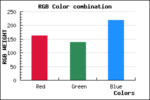 rgb background color #A38BDB mixer