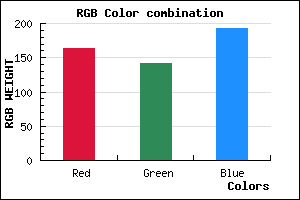 rgb background color #A38EC0 mixer