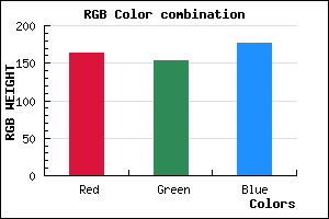 rgb background color #A39AB0 mixer