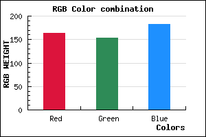 rgb background color #A39AB6 mixer