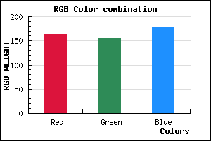 rgb background color #A39BB0 mixer