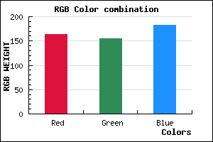 rgb background color #A39BB6 mixer