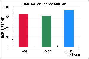 rgb background color #A39BB8 mixer