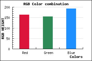 rgb background color #A39BC0 mixer