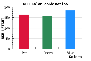 rgb background color #A39EB8 mixer