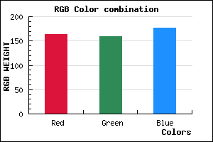 rgb background color #A39FB1 mixer