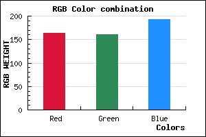 rgb background color #A3A0C0 mixer