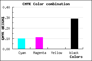 #A3A1B5 color CMYK mixer