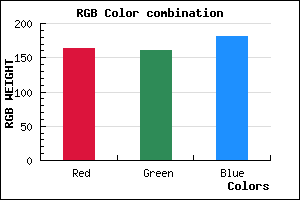 rgb background color #A3A1B5 mixer