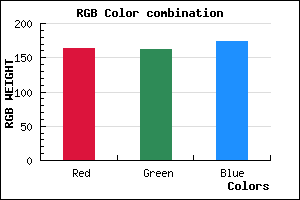 rgb background color #A3A2AE mixer