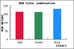 rgb background color #A3A2B5 mixer
